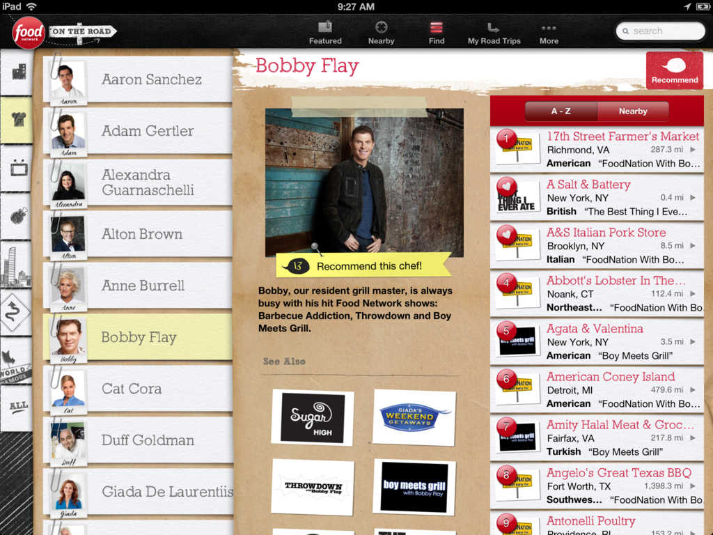 Food Network iPad